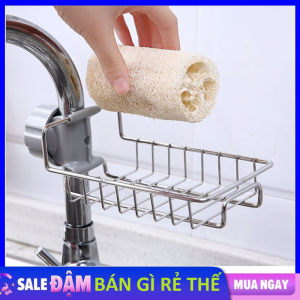 Khay Inox Gác Bồn - Rổ  Kệ Gắn Bồn Rửa Chén Bát Có Lỗ Thoát Nước Có Điều Chỉnh Kích Thước Tiện Ích - Kệ Inox  Giá Đựng Hoa Qua Đa Năng Tiện Lợi Cho Gian Bếp