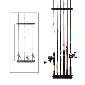 Vertical Fishing Rod Holder Wall Mounted Fishing Rod Rack Store Fishing Rod Combos Great Fishing Pole Holder for Garage