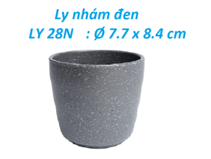 Ly nhựa cốc uống nước trà đá melamine nhám xám  Ø 7.7 x 8.4 cm 180ml  LY28N