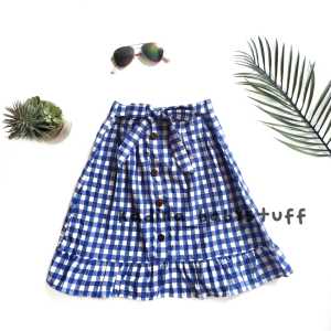 ROK PANJANG ANAK PEREMPUAN / ROK RENDA ANAK MOTIF KOTAK / ROK OSELA USIA 2 -12 TAHUN