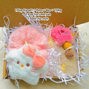 [Hàng sẵn HCM] Set quà tặng bạn gái quốc tế thiếu nhi sinh nhật gấu bông phụ kiện tóc xinh xắn tặng kèm thiệp
