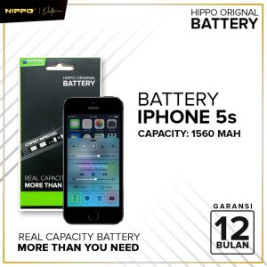 Hippo Baterai Original iPhone 5S 1560mah 100% Original Batere Premium Garansi Battery Series