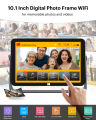 【One year warranty】Kodak 10 Inch WiFi Digital Picture Frame with 32GB Storage,Built-in Battery Wi-Fi  Enabled with 1200*1920 FHD Touch Screen. 