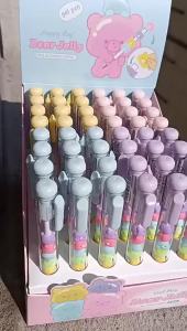 Cute Anime Bear Jelly Gel Pen for School Writing Kawaii Cartoon Neutral Pen Office Supplies kids Stationery gift