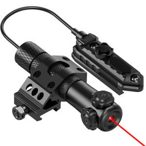 BLO-057 New Red/Green Beam Flashlight Aluminum with Remote Pressure Switch Blue Indicator for 20-21mm Picatinny Rail