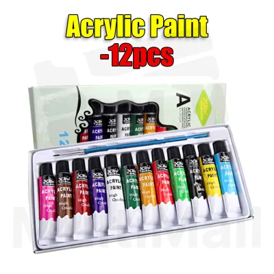 12 Colours Acrylic Painting Set*High Quality*Kid Drawing*Acrylic Colour*acrylic paint kids*acrylic paint kit