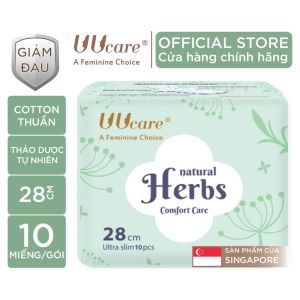 Băng vệ sinh Thảo dược Uucare Ngày và đêm 28cm ( 10 miếng )