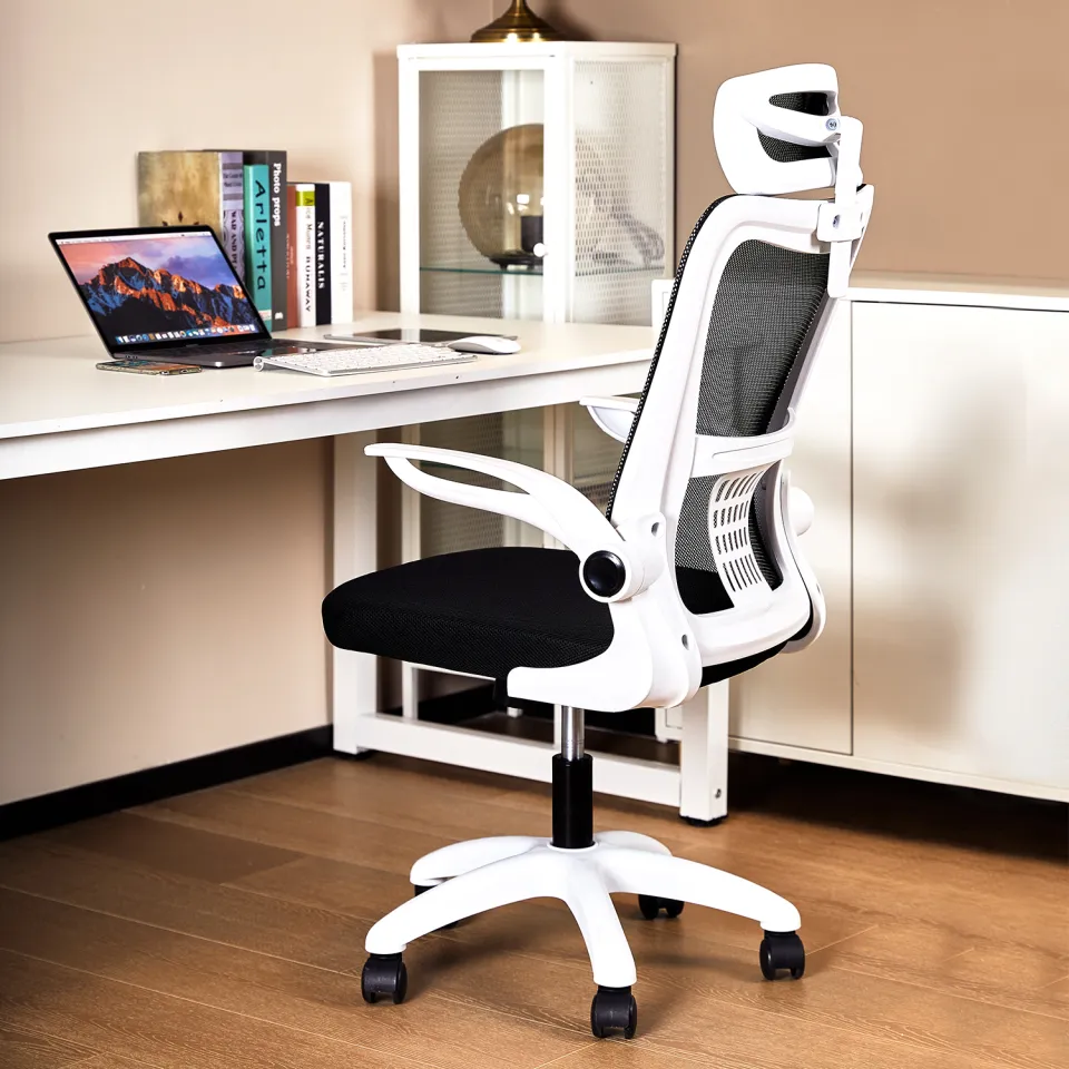 Deli Office Chair Ergonomic Chair Swivel Chair with Arm Rest Cheap Computer  Chair Sale Swivel Home Office Chairs High Back Comfortable Office Chair