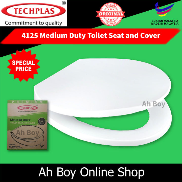Techplas TECHPLAS Toilet Seat Cover White 4127 Soft Close / 4125 Medium Duty ...