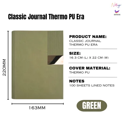 Classic Journal Year 2027 A5 Notebook Thermo PU Cover Spiral Wire-O Planner Stationery Journal Diary Calendar BukuNota Era