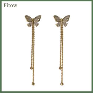 Fitow Women Vintage Asymmetrical Butterfly Earbone Earrings Chain Earrings Jewelry For Women Birthday Party Gift