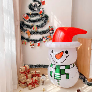 Phao Hơi Hình Ông Già Noel và Người Tuyết trang trí Giáng sinh cho nhà cửa và phòng bé tái sử dụng được