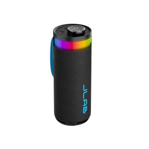 JLab Go Party Portable Bluetooth Speaker with RGB Lights Connect Multiple Speakers Stereo Pairing IP56 Splash Proof Integrated Handle