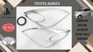 Garnish Cover List Lampu Depan Chrome Mobil Toyota Avanza 2008-2011