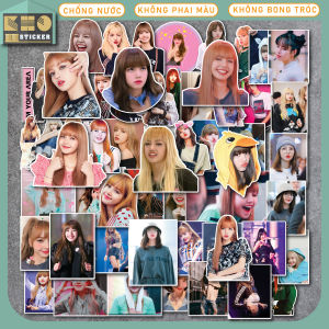 Combo 50 Sticker Lisa chống nước sticker dán laptop điện thoại đàn guitar mũ bảo hiểm vali.