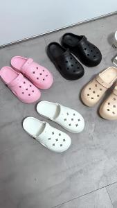 Thick-Soled Perforated Shoes For Women Suitable For Outdoor Wear In Summer Indoor And Home Casual Use EVA Beach Closed-Toe Slippers Ballet Perforated Shoes