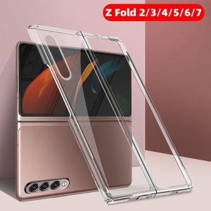 Hard PC Transparent Case for Samsung Galaxy Z Fold 2 3 4 5 6 7 8 Z Fold2 Z Fold3 Z Fold4 Z Fold5 Z Fold6 Z Fold7 Z Fold8 Ultra 5G Protector Anti-scratch Cover Case Phone Accessories