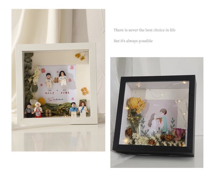 [SG Stock]3D hollow 5cm Wooden Glass photo Frame Shadow Box Display ...