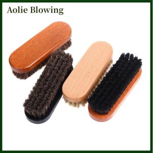 Aolie 1PC Handle Dashboard Details Polishing And Cleaning Brush Horse Hair Wood Brush Leather Shoe Care And Cleaning Shoe Brush