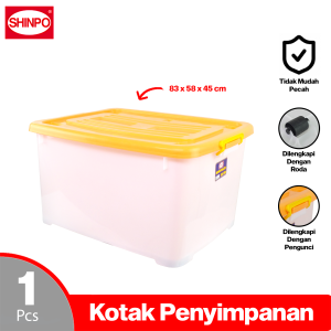 SHINPO Kontainer Plastik Dengan Roda Hercules Container Box Kotak Penyimpanan SPO-SIP-119-CB-150