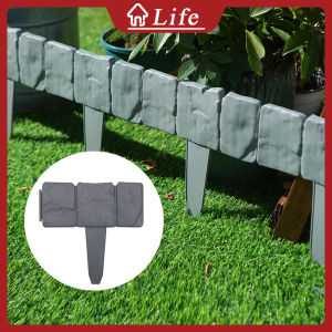 Plastic Fence Splicing Foldable Lawn Guardrail Gardening Fence Villa Outdoor Decoration Gardening Imitation Stone Fence