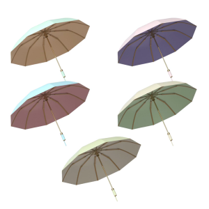 Fashion Sunbrellas Gold Rod Design Waterproof Fabric Instants Open/Close Umbrellas Portable Weather Protectors