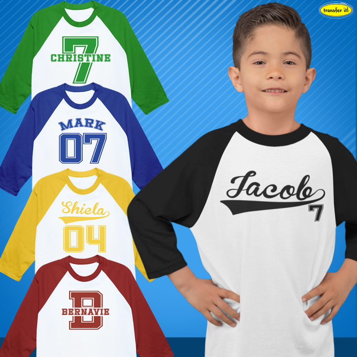 Personalized sales raglan shirts