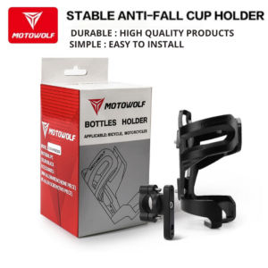 Motowolf Holder Botol Minum Motor Holder Botol Sepeda Stang Spion Ori