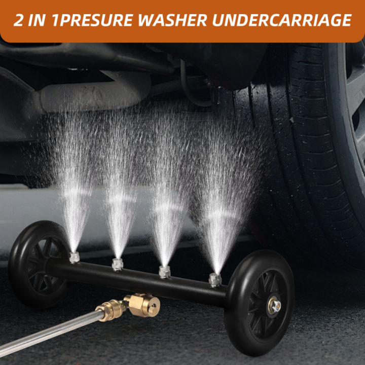 16-Inch Pressure Washer Water Broom – Undercarriage & Driveway Surface Cleaner, Dual-Function, Quick Connect