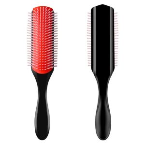 PKWPT Hairdressing Detangling Hair Brush 9-Rows Scalp Massager Straight Curly Wet Hair Comb Hair Styling Tool Anti-Static Hairbrush for Women Men