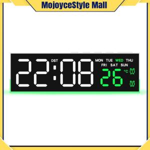 Smart LED Alarm Clock with USB Charging Large Screen Digital Desk Clock for Home Office Living Room Decor