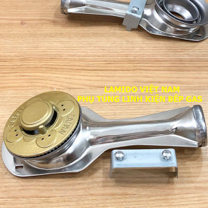 Bộ Ống điếu + Đầu đốt Bếp gas mâm chia lửa SEN NHÔM 43-78mm chữ JAPAN ( TẶNG BASS + VÍT GẮN ) -  [ Phụ kiện linh kiện thay thế bếp ga đôi đơn ]
