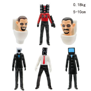 Skibidi Toilet Action Figure Toilet Man Monitor Kameramen Figurine Hadiah Ulang Tahun Anak-anak Koleksi Dekorasi Meja Mainan
