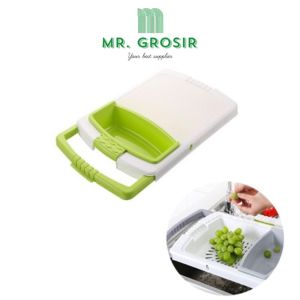 3 in 1 Cutting Chopping Board Drain Basket Water Filter Bucket