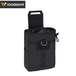 IDOGEAR Tactical Foldable Recycling Bag Dump Pouch MOLLE Drop Pouch EDC Waist Pouch Outdoor Hiking Camping Dump Pouch 3577