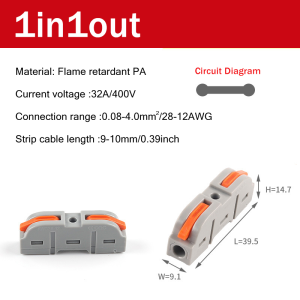 Quick Wire Connector 32A Wire Splitter Universal Wiring Terminal Block Wire Connector For 0.05-4mm