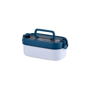 Lunch Box Susun Tempat Makan 2 Tingkat dengan Jinjingan 700ML dan 1000ML Free Sendok Garpu BPA FREE / Kotak Bekal Anti Tumpah Bahan Plastik Portable Import PH C991