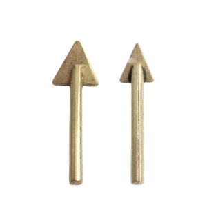 2pcs Plastic Welder Soldering Iron Tips Copper Plastic Repair Triangular Smoothing Head Welding Tips