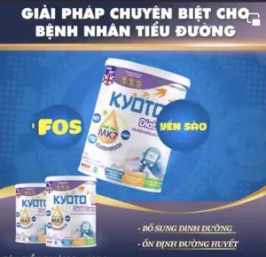 Sữa bột kyoto diabcare dành cho bệnh nhân tiểu đường giúp ổng định đường huyết khỏe tim mạch sản phẩm của công ty dược phẩm vinpharma