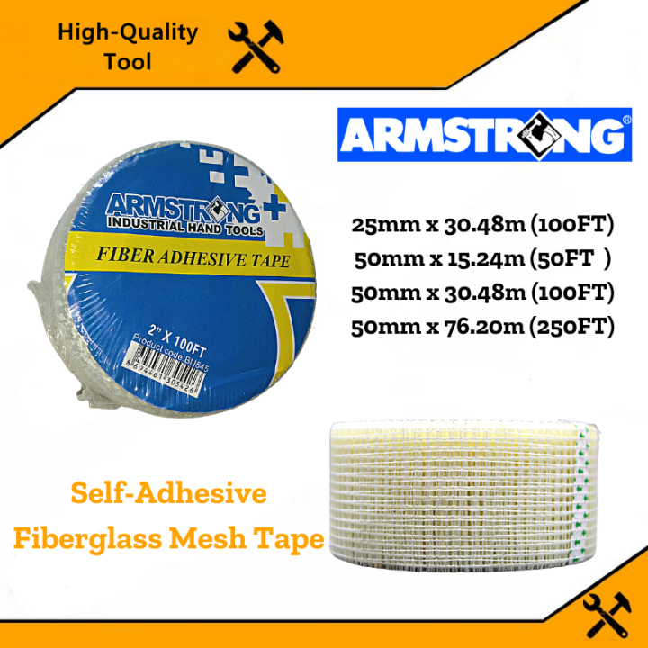 Mesh Tap ARMSTRONG Self-Adhesive Fiberglass Mesh Tape / Gypsum Tape / Gasa Tape ...