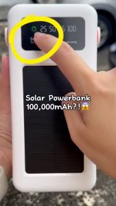 [Ready Stock]Solar  Fast Charging Solar  With Built-in Cable 1mAH USB 3.0 Original  Accessory Smartphone  Camping Mobile