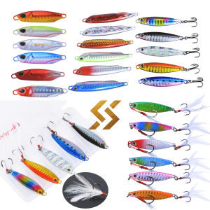 Sougayilang 7g 10g 15g 20g 30g 40g 5 pcs / 6 pcs Set Fishing Bait Fishing Lures Metal Jigging Lure Spoon Spinnerbait Metal Bait for Freshwater