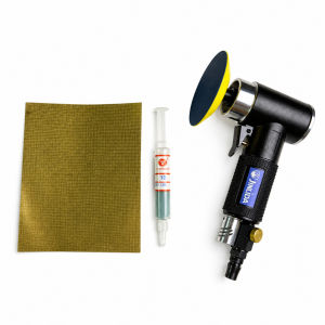 Combo máy đánh bóng chân nhám khi nén 942 với bàn đánh bóng khuyết giày thiếc đồng đô kem đánh bóng kim cương.