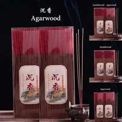 2 packets of 32.5cm long Thin Sandalwood (老檀香) & Agarwood (沉香) Joss Sticks