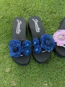 [Free Shipping] Korean-Style Bohemian Flip-Flops For Women Fashionable Outdoor Sandals Platform Thick-Soled Wedge Beach Shoes