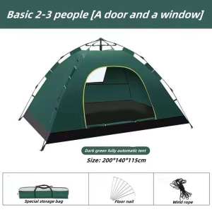 Outdoor Camping tent 2/3/4 People Portable Wilderness Camping Equipment Sun Protection Outdoor Waterproof Heavy Duty Tent Picnic Camping