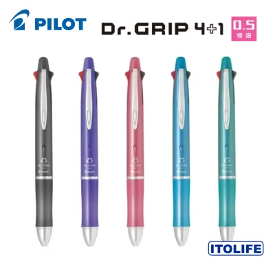 Pilot Dr. Grip 4+1 4 Color 0.5mm Ballpoint Multi Pen- 1pc
