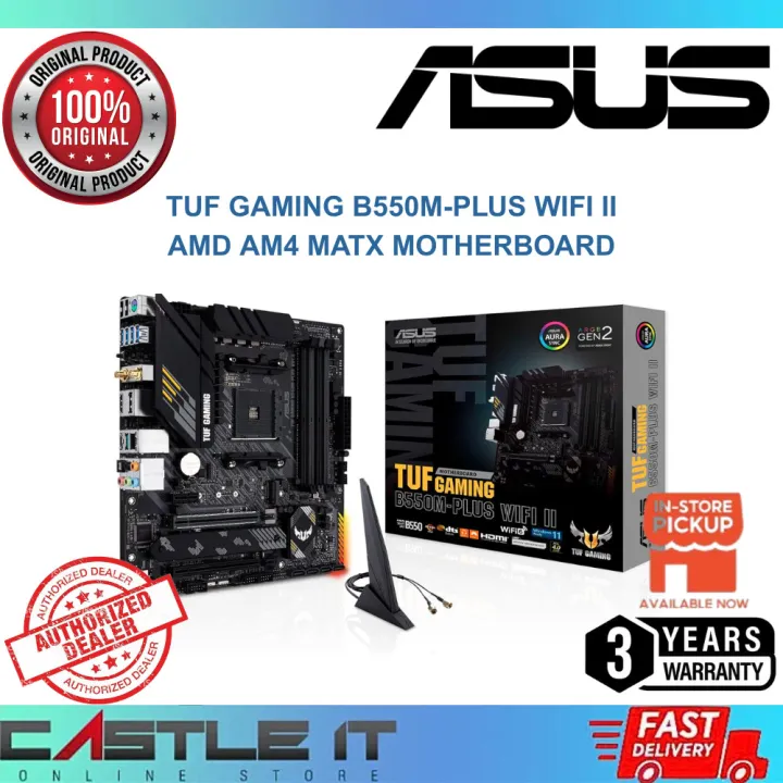 ASUS TUF GAMING B550M-PLUS WIFI II AMD AM4 mATX Motherboard