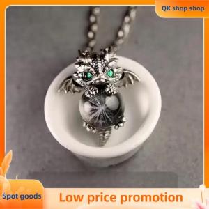 ✨QK shop✨ Chinese Style Cute Dragon Necklace For Men Women Vintage Exquisite Animal Pendant Necklace Jewelry Accessories Good Lucky Gifts