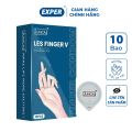 Bao cao su ngón tay Juncai LES FINGER hộp 10 cái, bcs ngón tay siêu mỏng nhiều gel hương hoa quả dịu nhẹ. 